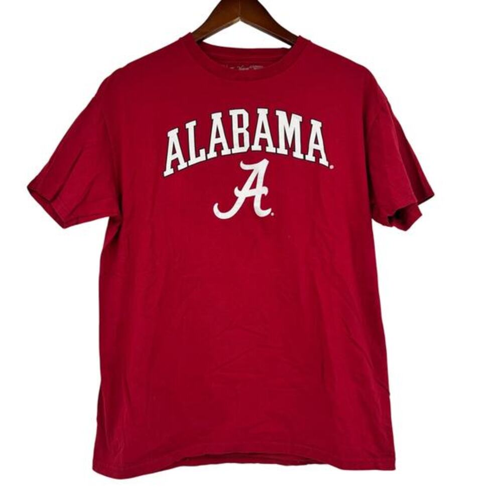 Alabama Crimson Tide T-Shirt Red Logo Short Sleeve Crew Neck Football Tee large